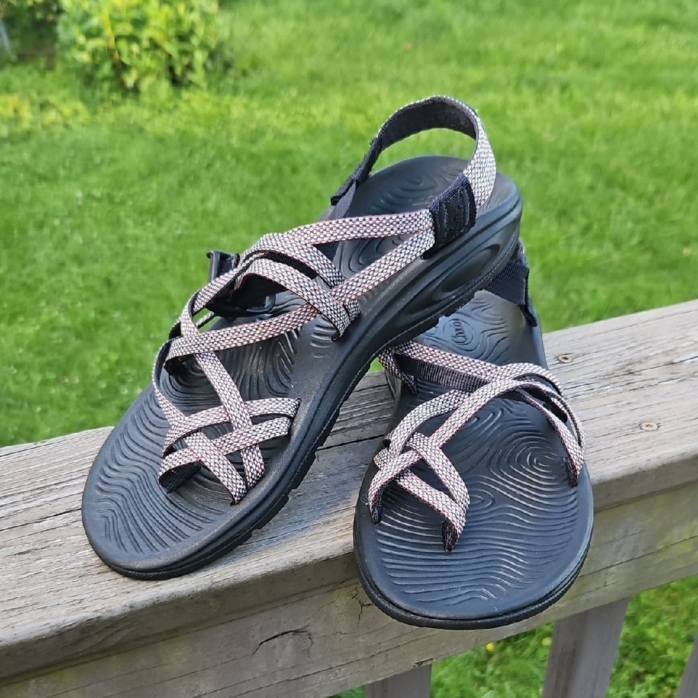 Chaco Z/Cloud Sandals Size 9 Women’s – Red, Gray, Black